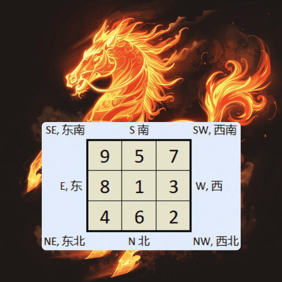 2026 Fire Horse Flying Star Chart